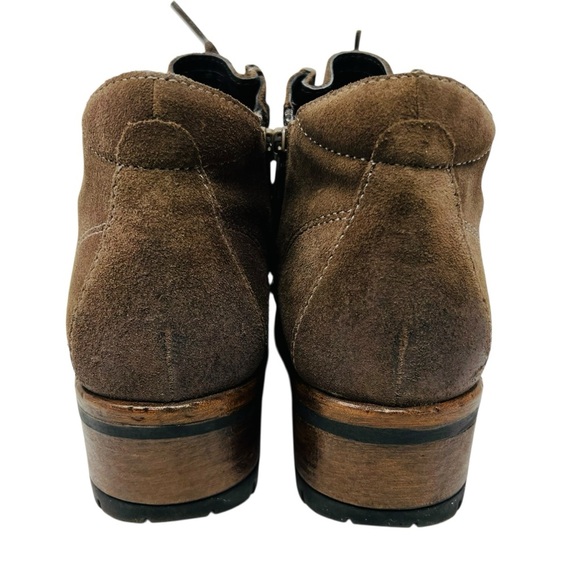 Salvia Brown Suede Ankle Booties - Picture 6 of 10